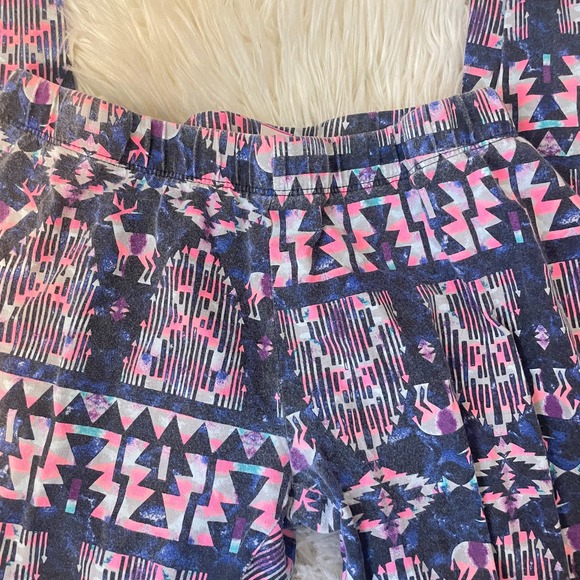 No Boundaries Colorful Neon Print Geometric Leggings Size Medium - Picture 2 of 4